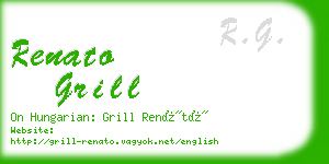 renato grill business card